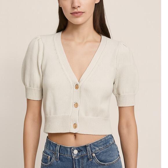 Aritzia Wilfred Canterbury Cardigan in Oak - Picture 1 of 10